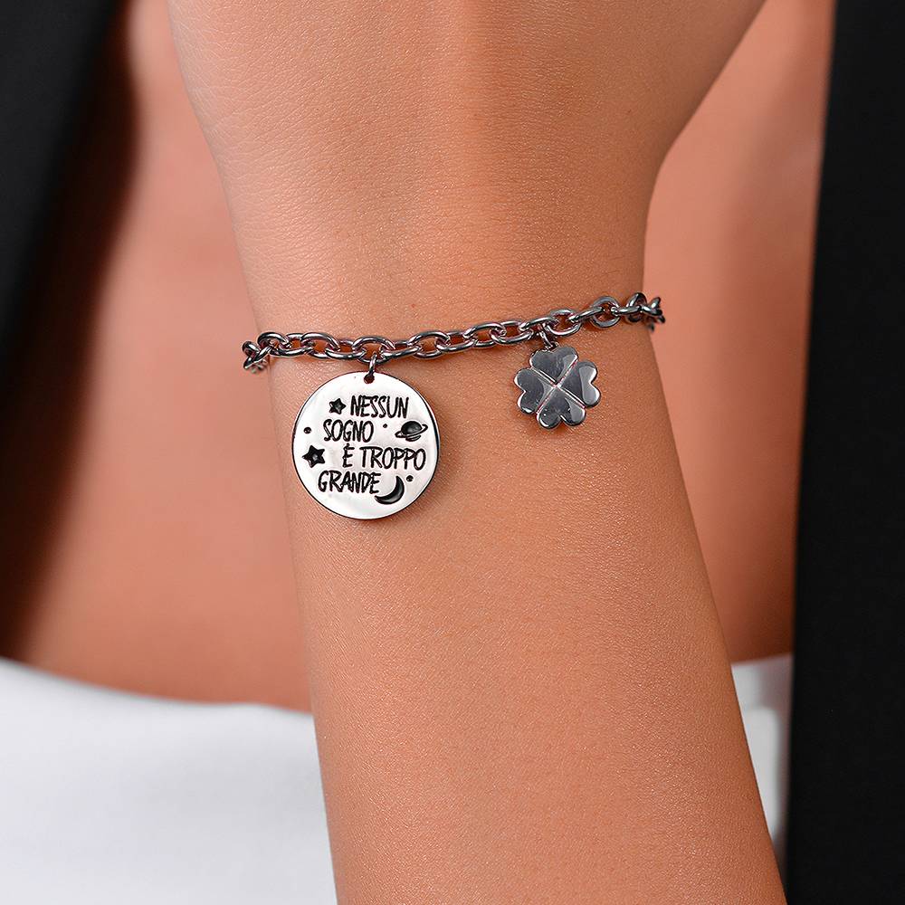Luca Barra: Bracciale Donna in acciaio Nessun Sogno E' Troppo Grande