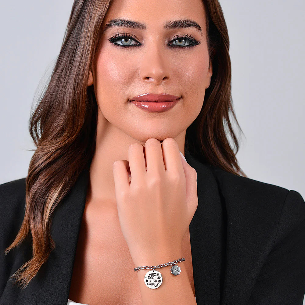 Luca Barra: Bracciale Donna in acciaio Nessun Sogno E' Troppo Grande