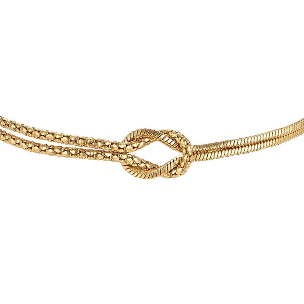 Luca Barra: bracciale donna in acciaio IP gold con nodo