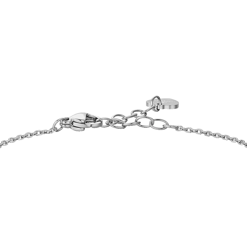 Luca Barra: Bracciale donna in acciaio con cuore e zirconi bianchi