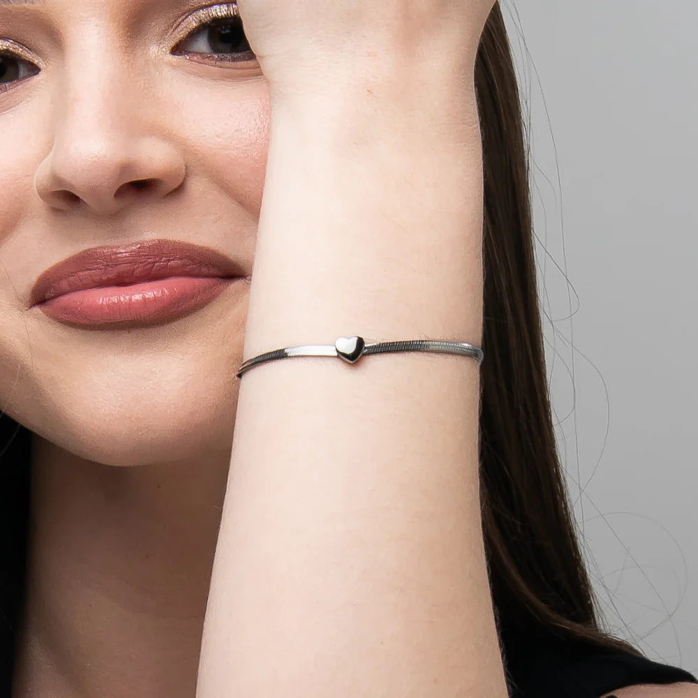 Luca Barra – Bracciale Donna in Acciaio con Cuore