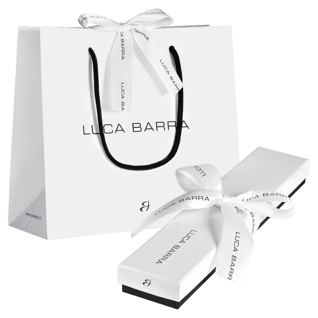 Luca Barra – Collana Donna in Acciaio con Fiore della Vita e Cuore