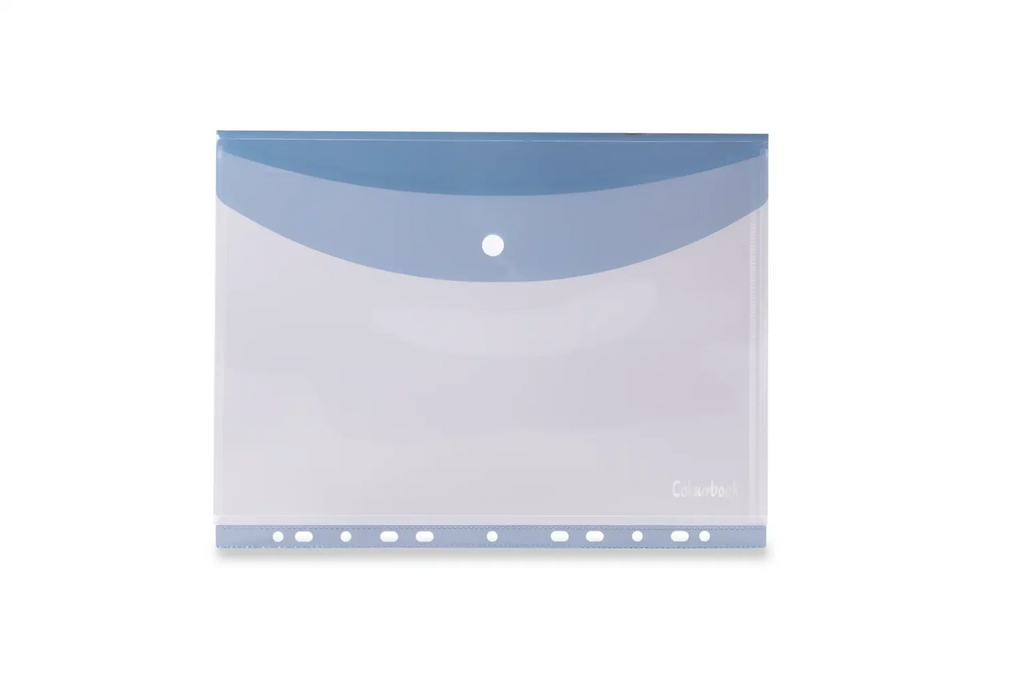 Porta documenti A4 con bottone orizzontale