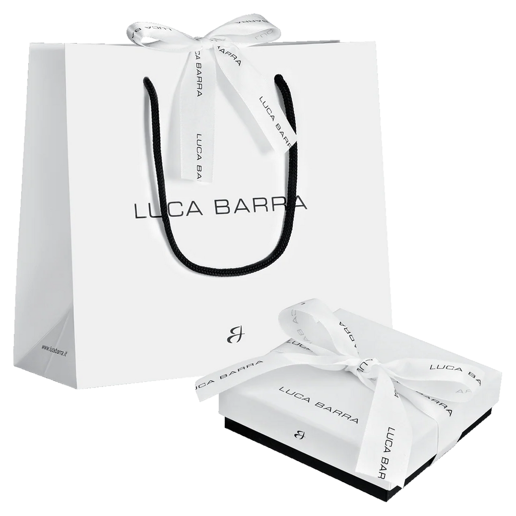 Luca Barra; Collana uomo in acciaio con pietre lapis