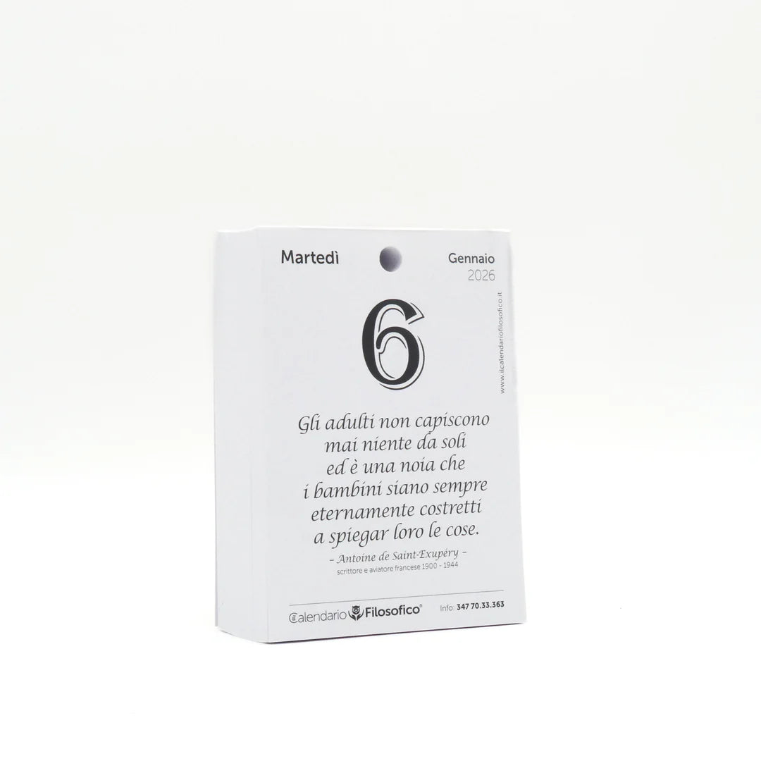 CALENDARIO FILOSOFICO 2026 - A6 PICCOLO 10 x 14 CM - INSERTO