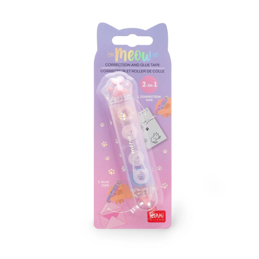 Legami Meow 2-in-1 – Correttore e Colla a Nastro