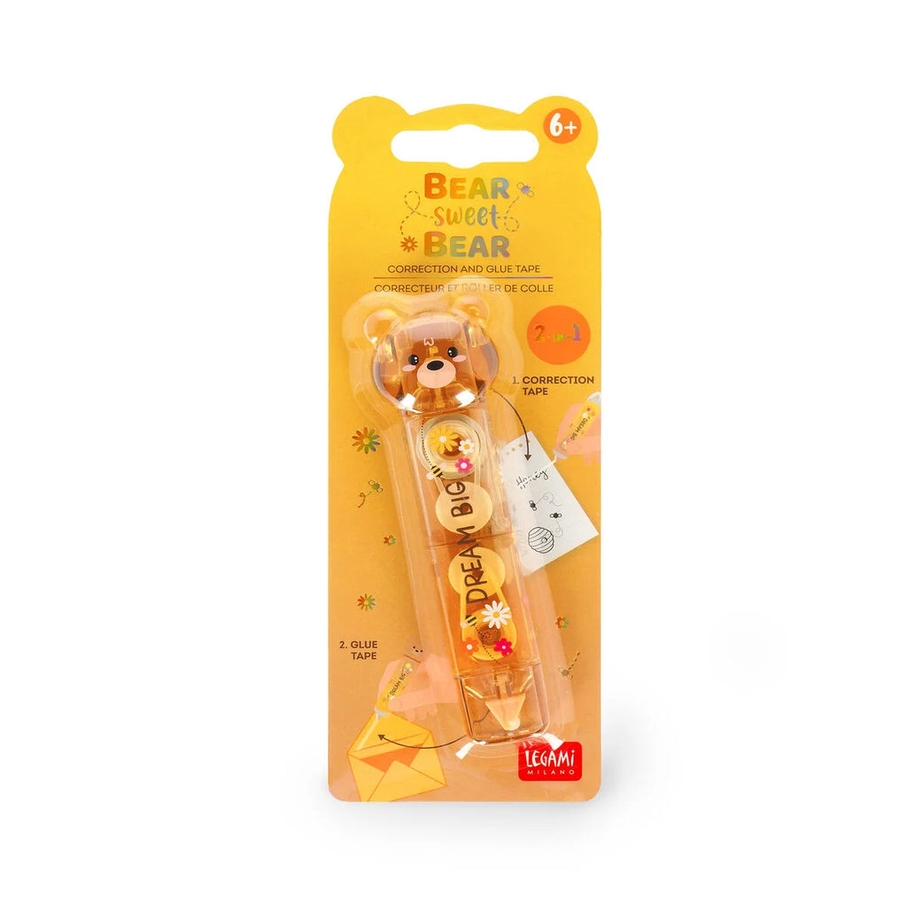 Correttore e Colla a Nastro 2-in-1 Legami Teddy Bear