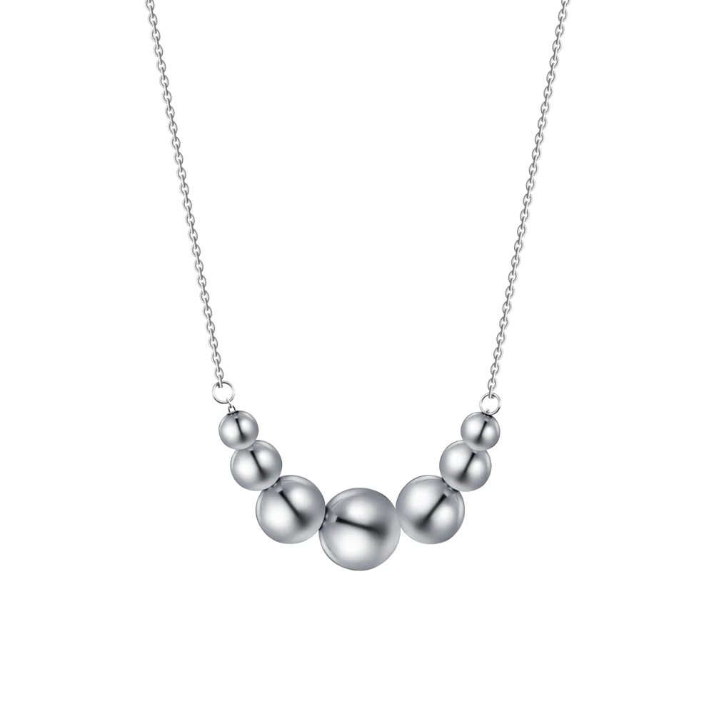 LUCA BARRA: collana donna con sfere in acciaio