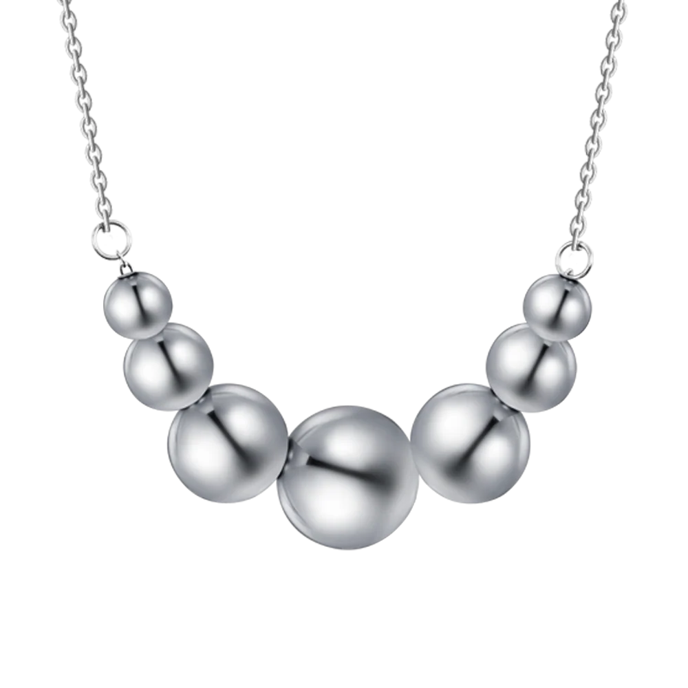 LUCA BARRA: collana donna con sfere in acciaio