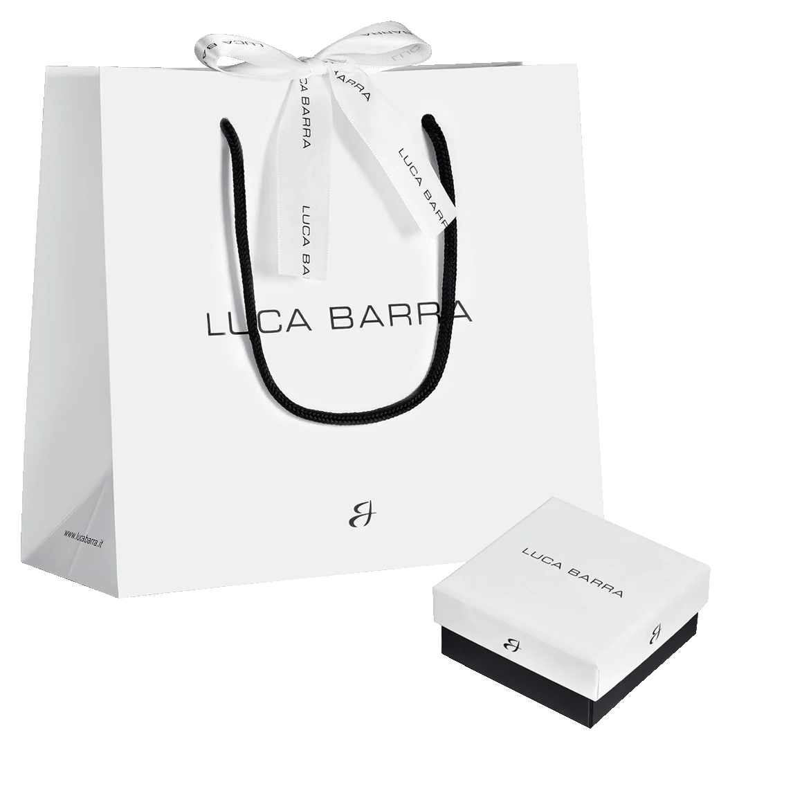 LUCA BARRA: collana donna in acciaio con zircone acquamarina