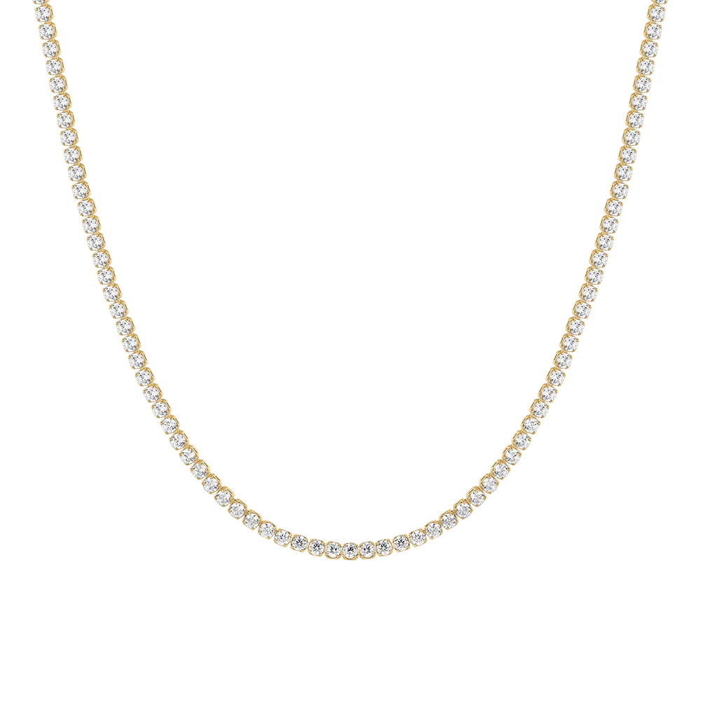 LUCA BARRA: collana tennis donna con zirconi bianchi colore oro