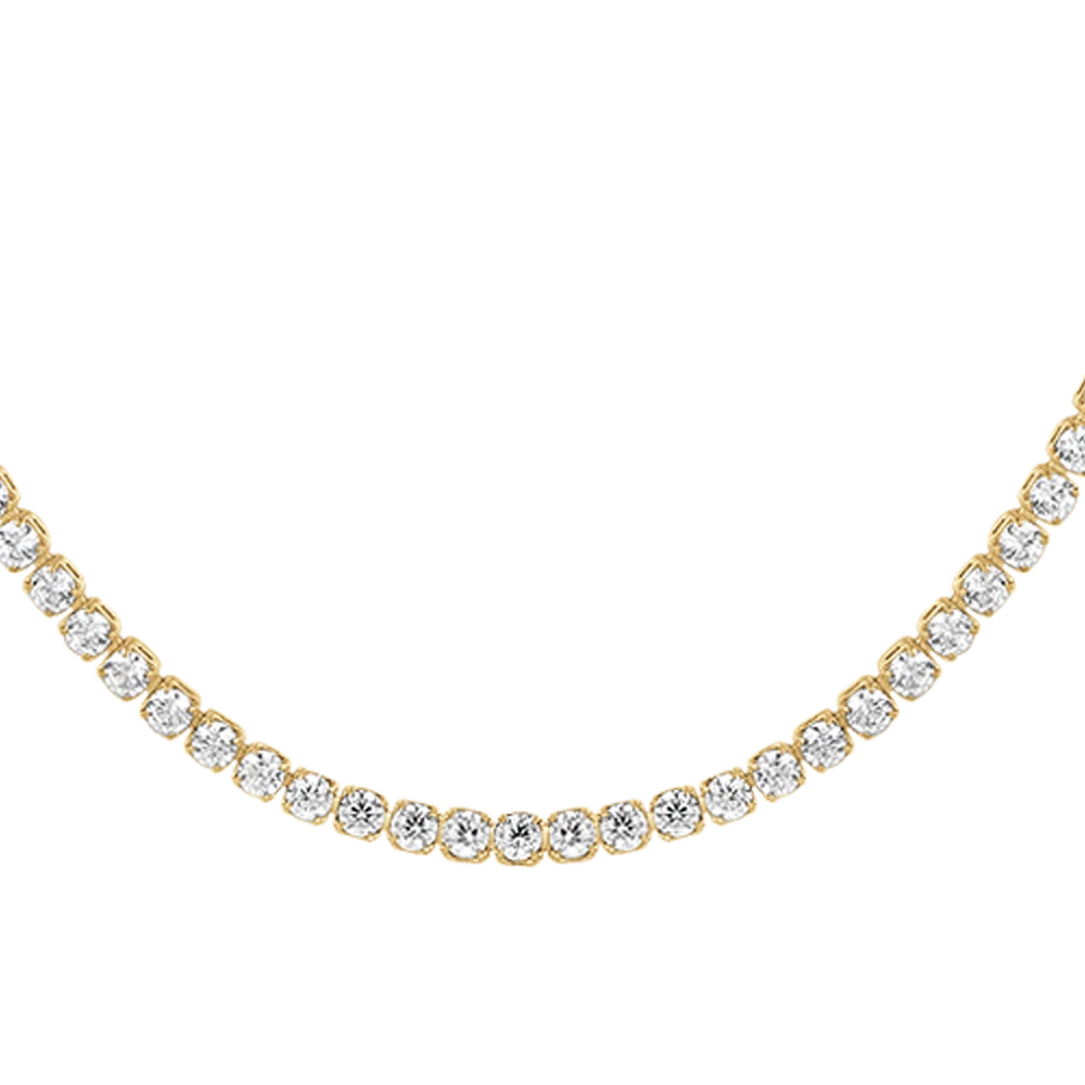 LUCA BARRA: collana tennis donna con zirconi bianchi colore oro