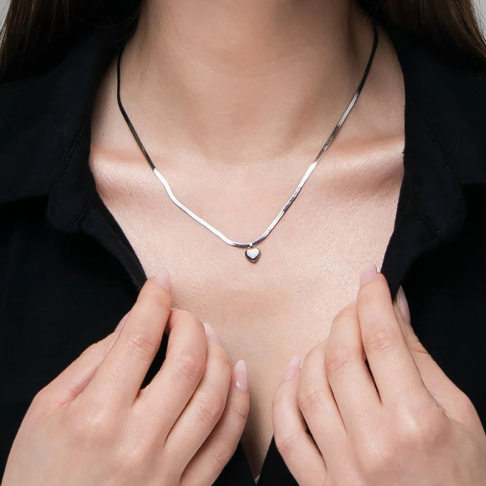 Luca Barra – Collana Donna in Acciaio con Cuore