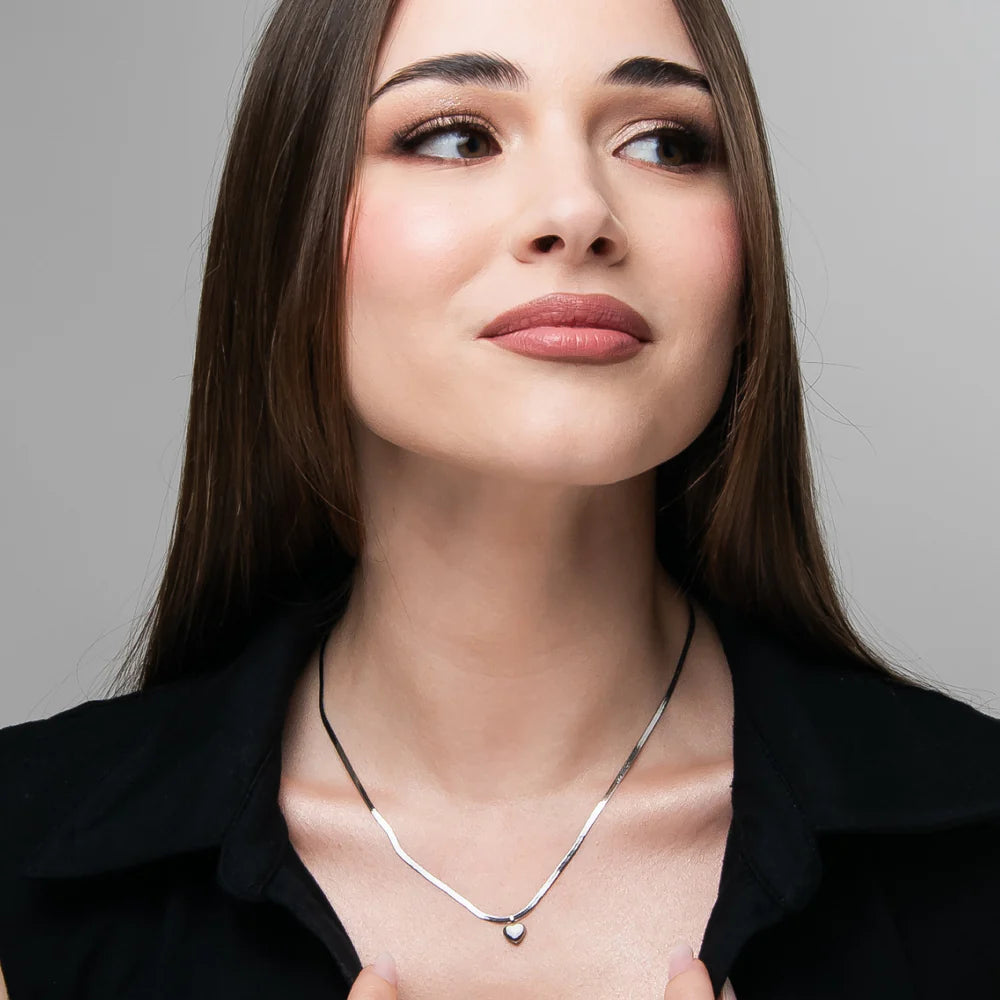 Luca Barra – Collana Donna in Acciaio con Cuore
