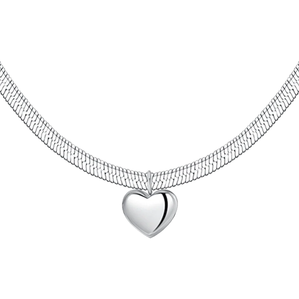 Luca Barra – Collana Donna in Acciaio con Cuore