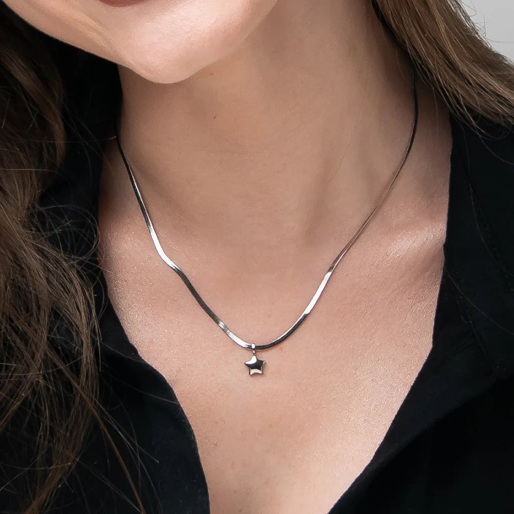 Luca Barra – Collana Donna in Acciaio con stella