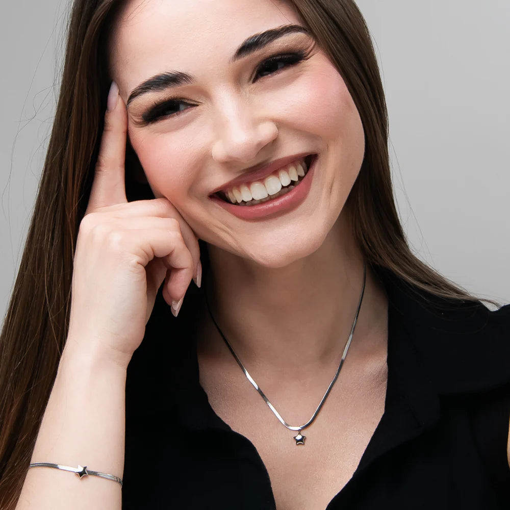 Luca Barra – Collana Donna in Acciaio con stella