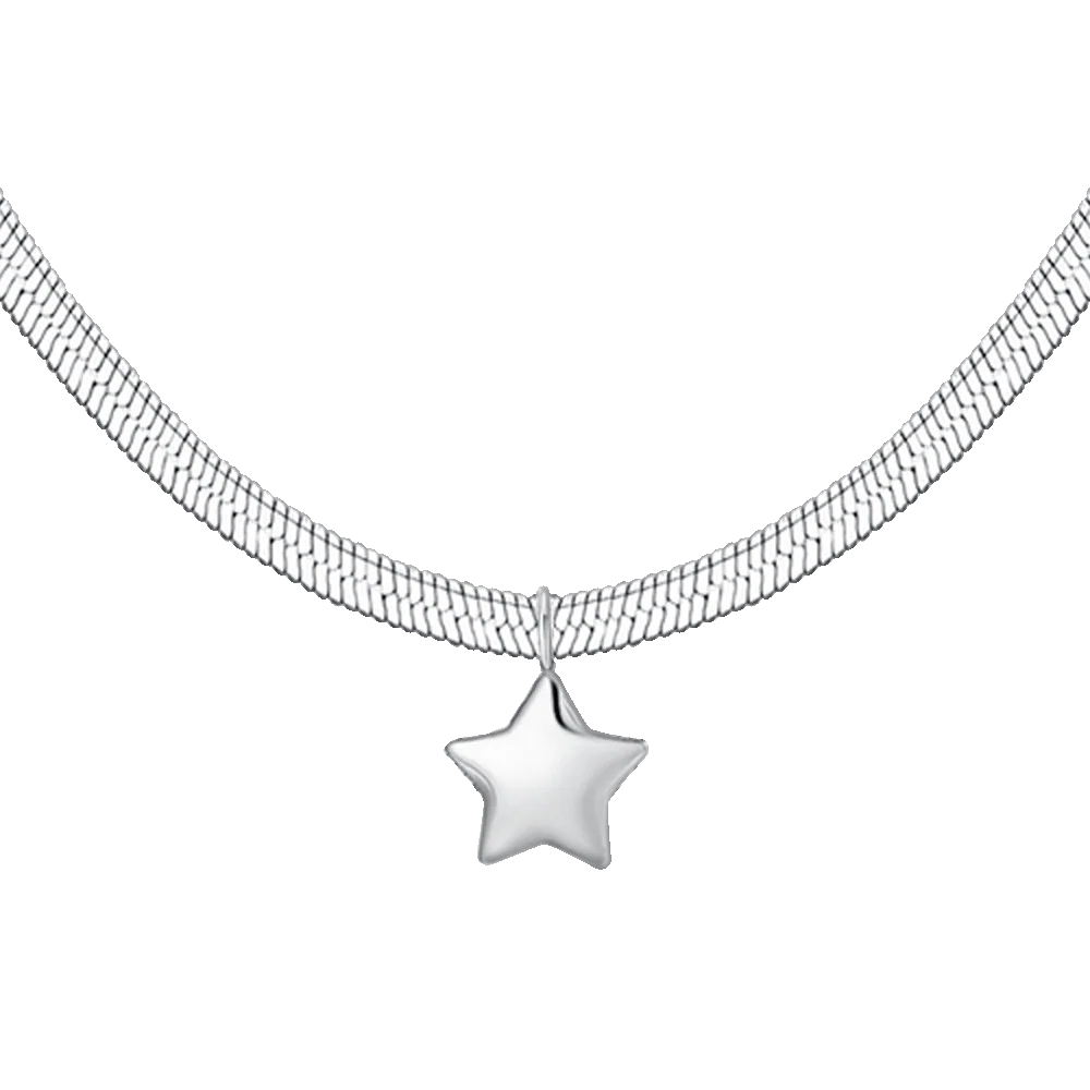 Luca Barra – Collana Donna in Acciaio con stella