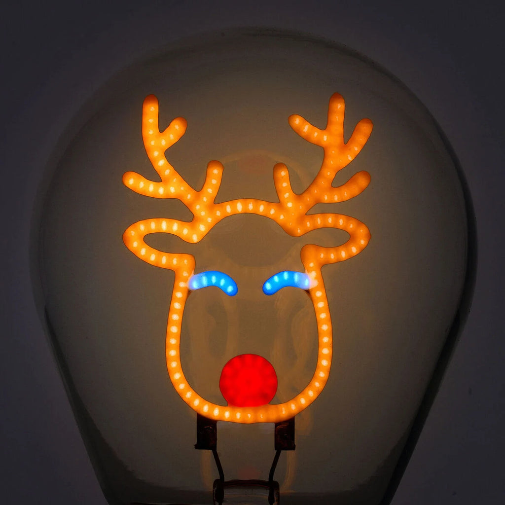 Lampada Decorativa Natalizia da Tavolo a Forma di Lampadina - Reindeer - Bulb Fiction