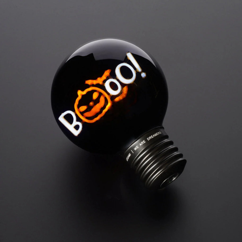 Legami Halloween Lampada da Tavolo Bulb Fiction XL – Scritta BOOO Pumpkin Ricaricabile