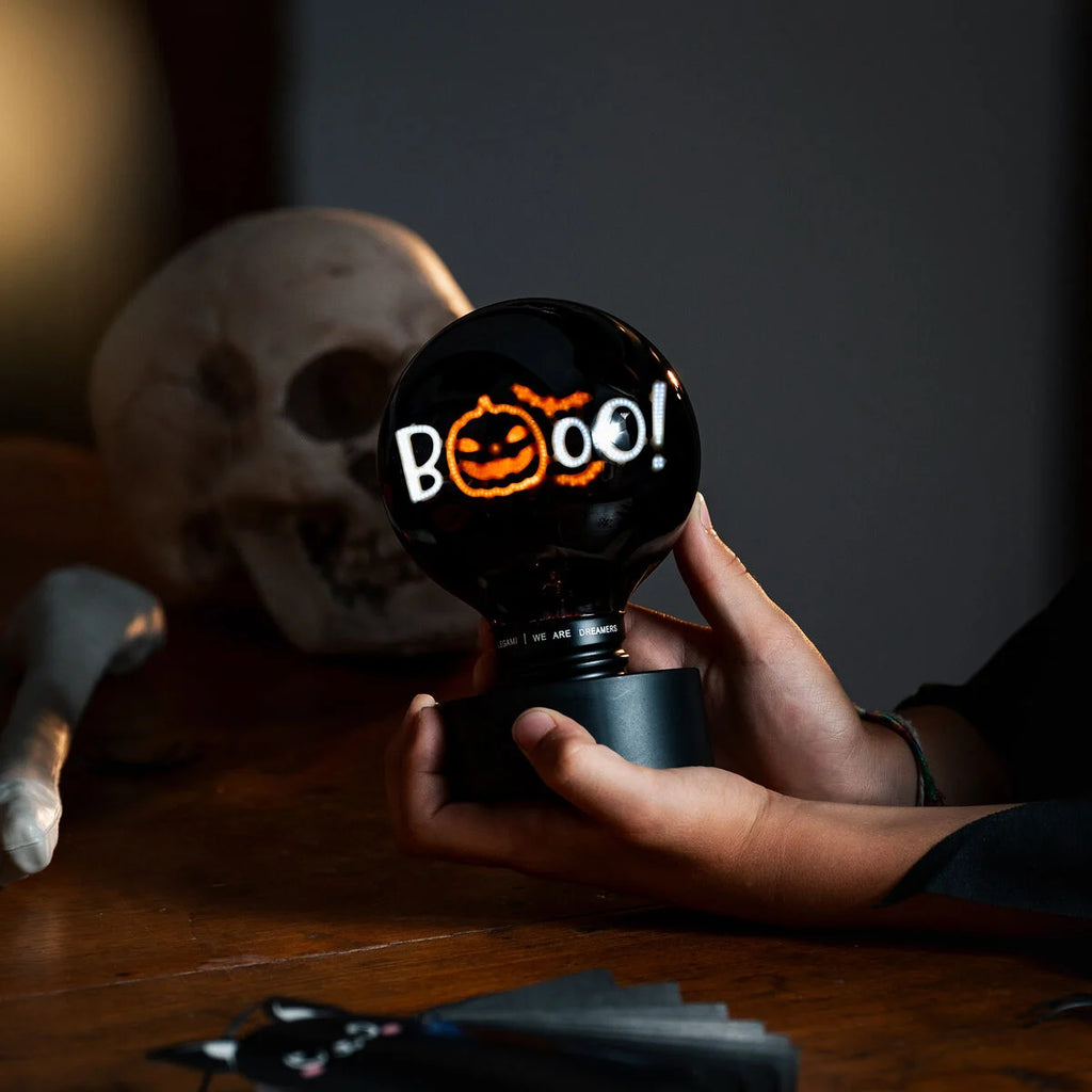 Legami Halloween Lampada da Tavolo Bulb Fiction XL – Scritta BOOO Pumpkin Ricaricabile
