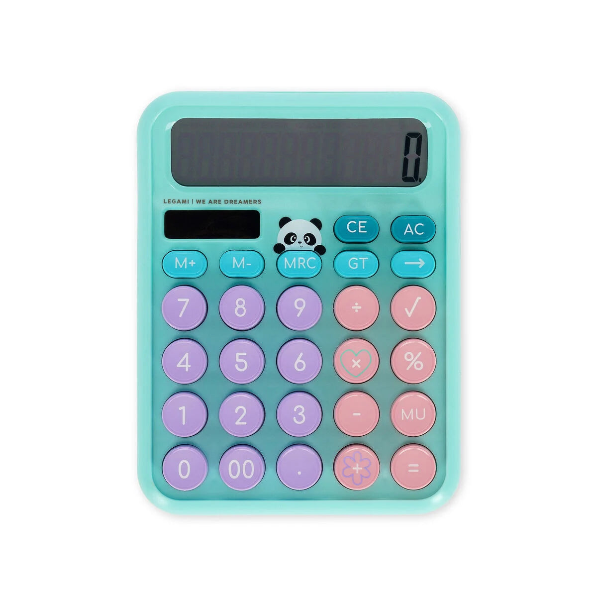 Calcolatrice da Tavolo Legami Calcoolator Panda | Solare, Display 12 Cifre