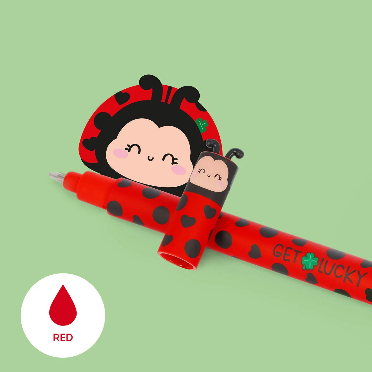 Legami: Penna Gel Cancellabile Ladybug "Get Lucky" - Erasable Pen