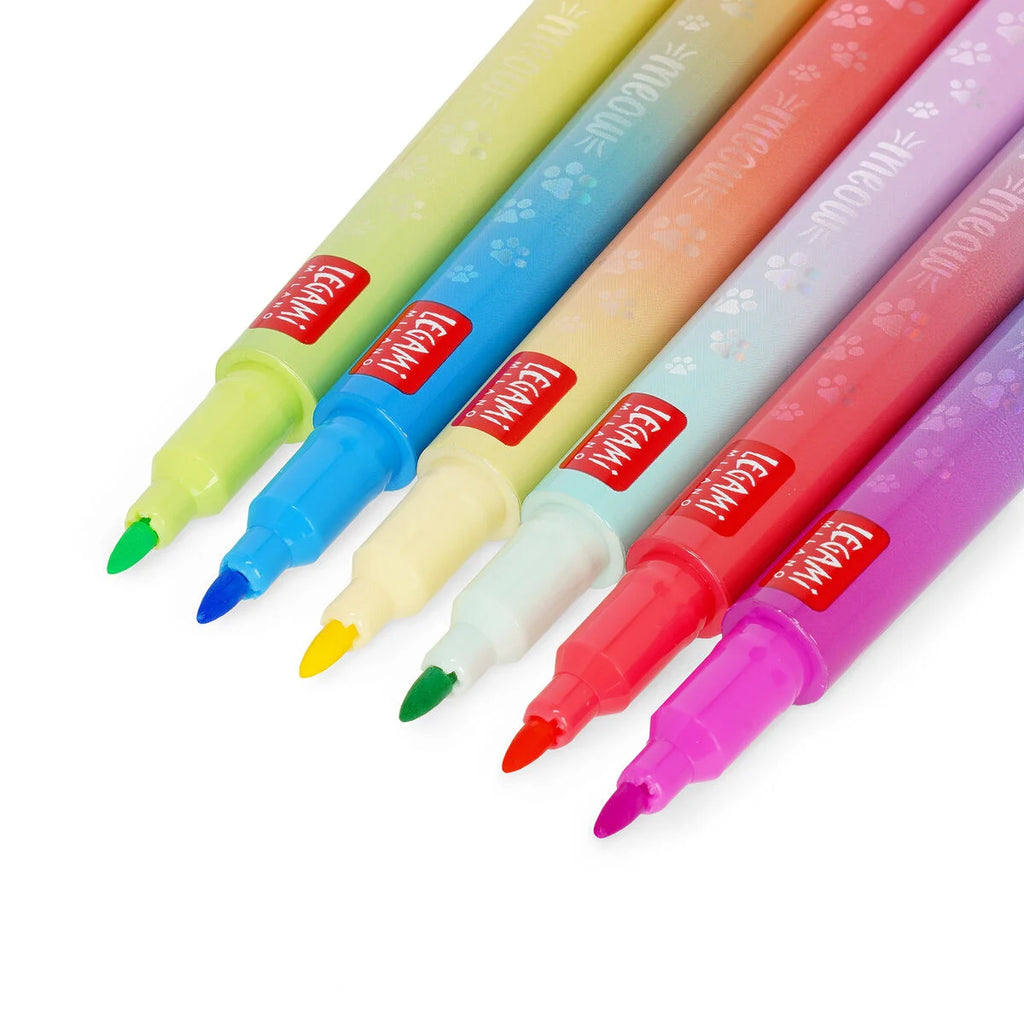 Set 6 Pennarelli Doppia Punta Colori Sovrascrivibili Legami – Meow