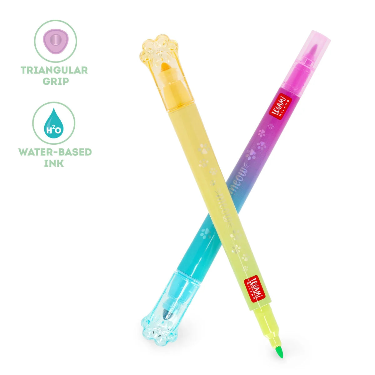 Set 6 Pennarelli Doppia Punta Colori Sovrascrivibili Legami – Meow