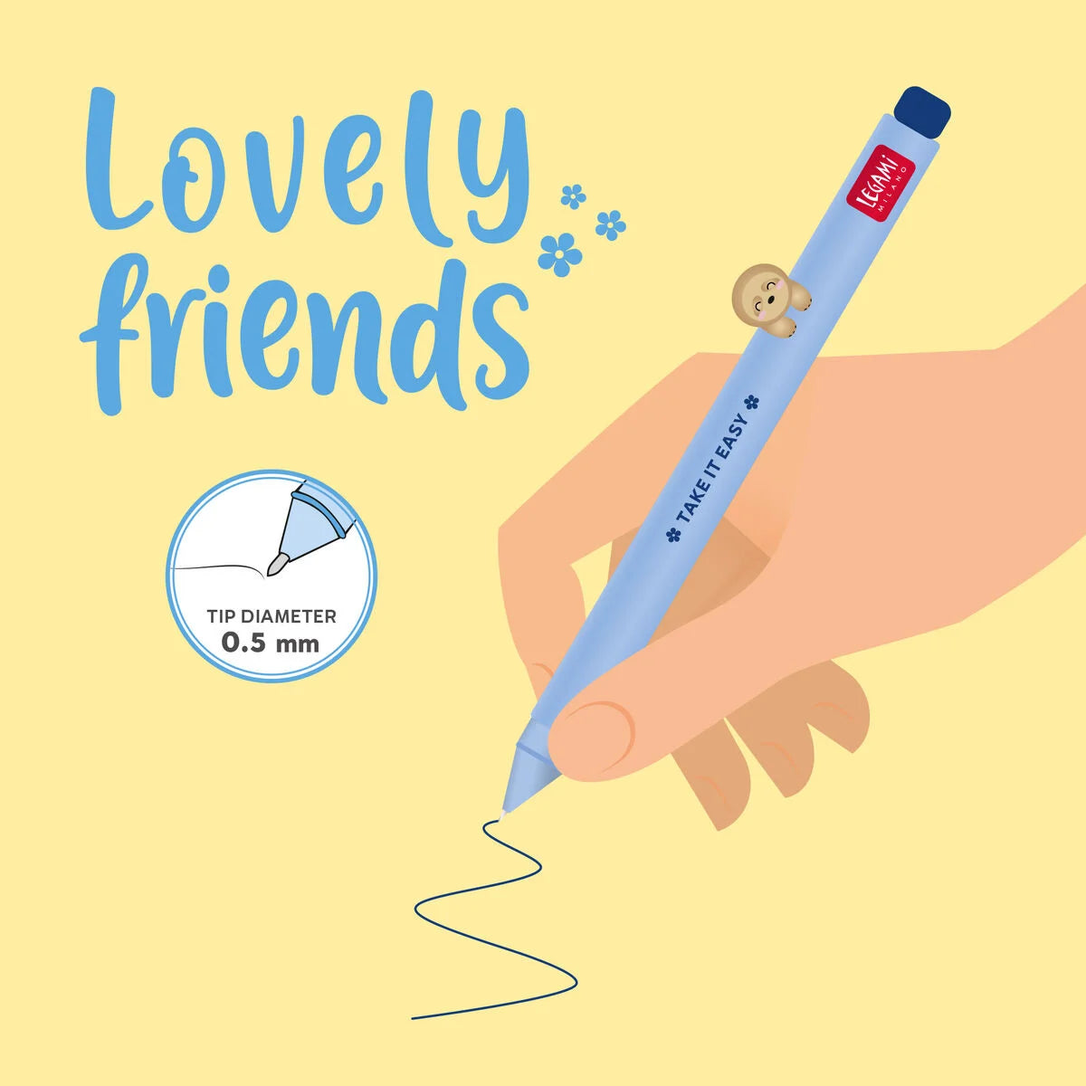 Legami: Penna Gel con Animaletto Decorativo - Lovely Friends