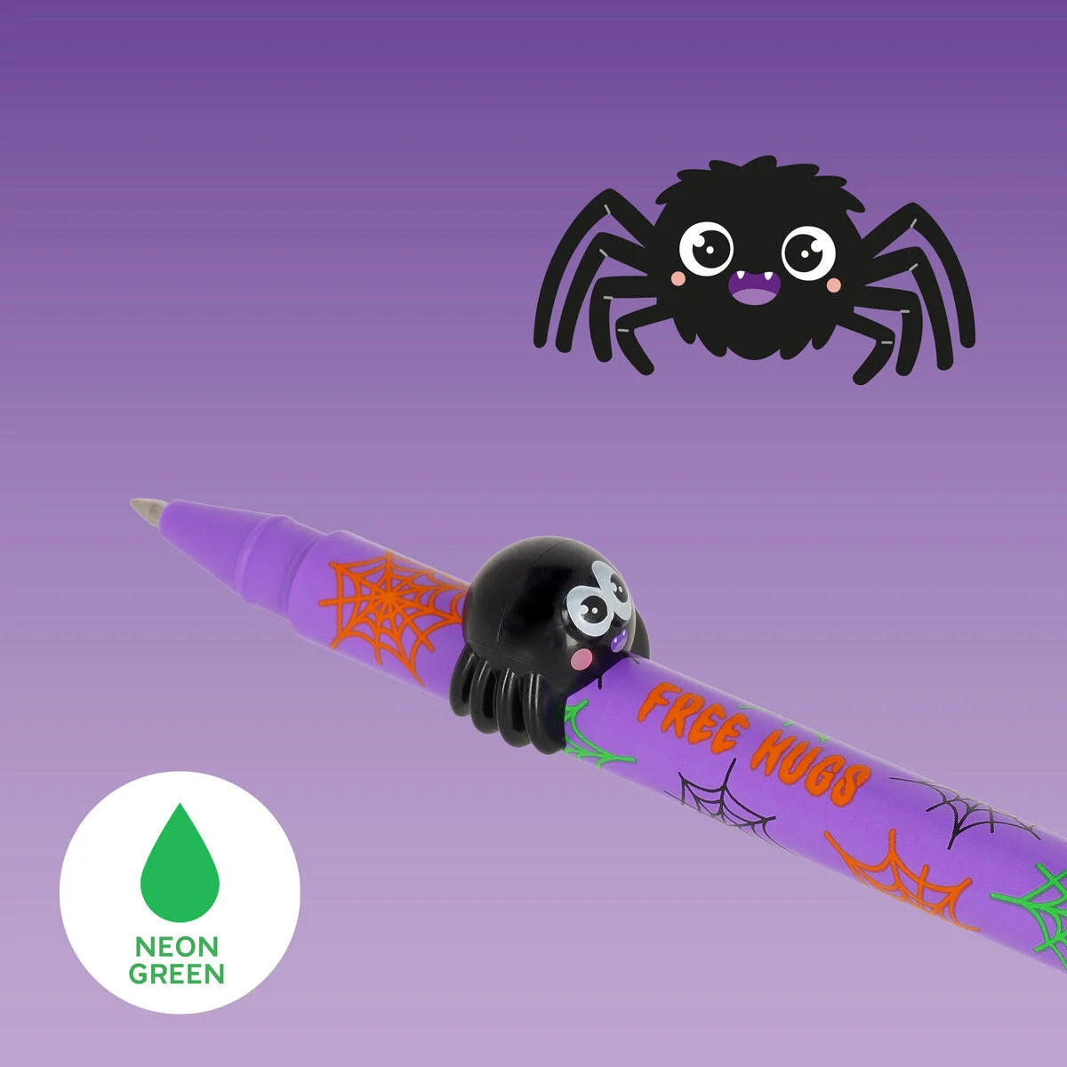 Legami: Penna Gel con Animaletto Decorativo Spider "Free Hugs" - Lovely Friends