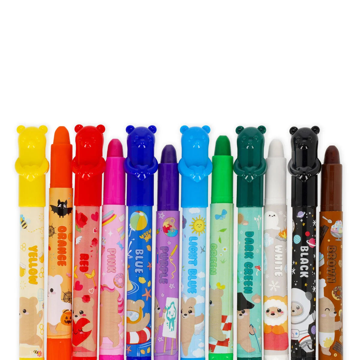 Legami Pastelli a Cera Rotanti Teddy Friends – 12 Colori Lavabili