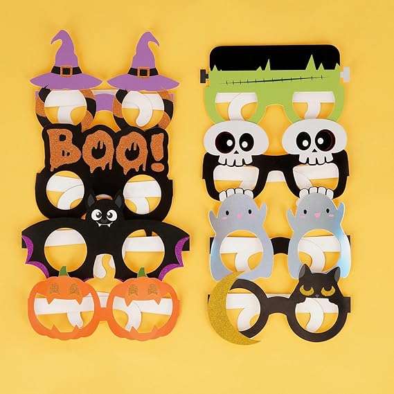 Legami - Set 8 Occhiali in Carta Halloween Party Eyeglasses