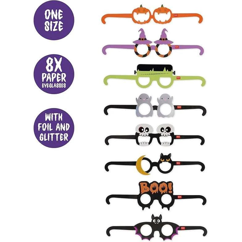Legami - Set 8 Occhiali in Carta Halloween Party Eyeglasses