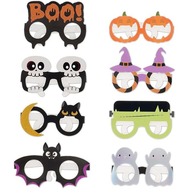 Legami - Set 8 Occhiali in Carta Halloween Party Eyeglasses