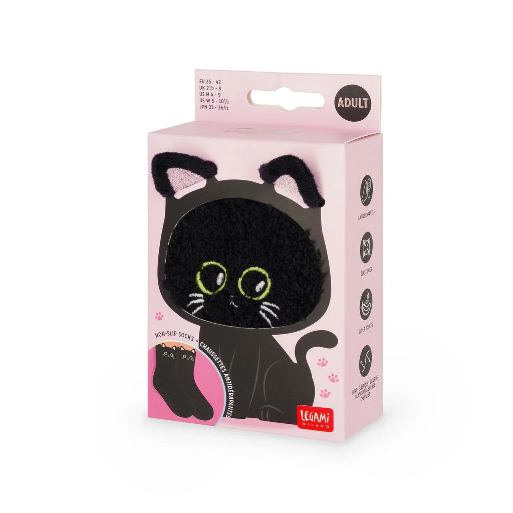 Legami - Calzini antiscivolo bambini Kitty Black 26–34 - It’s a Match!