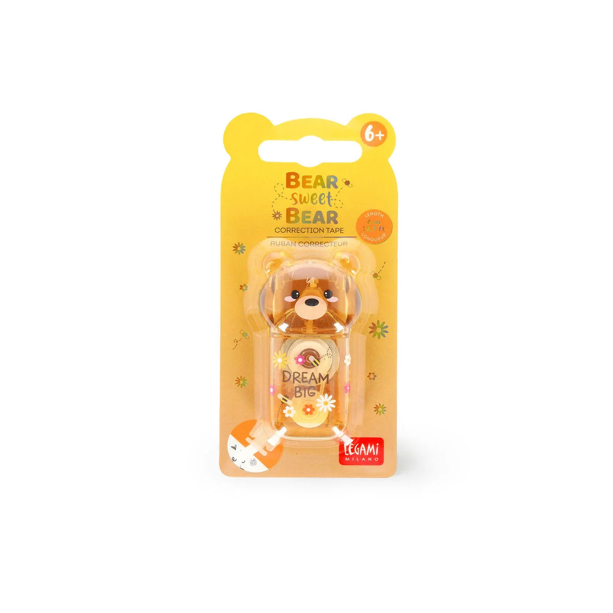Correttore a Nastro Legami Teddy Bear | Copertura Totale, Subito Sovrascrivibile