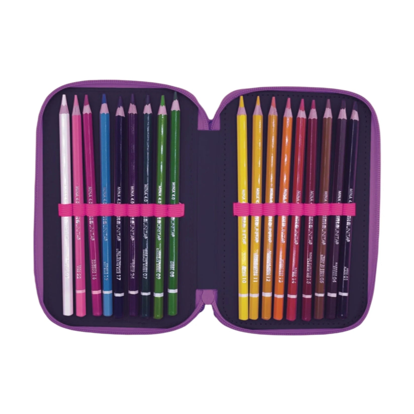 Astuccio 3 Zip Crazy Girl con Patch Staccabili e Contenuto – Tinta Unita Click