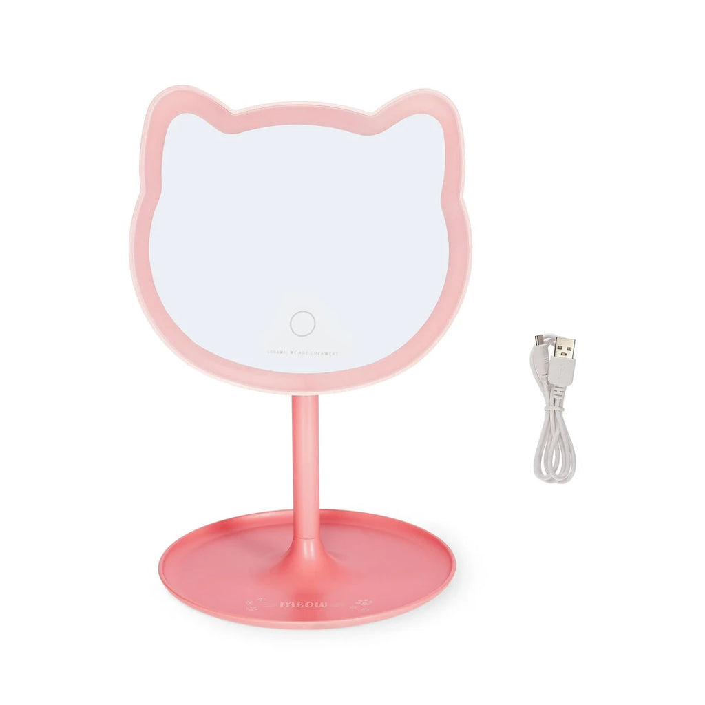 Legami You Look Purrfect! – Specchio da Trucco con 33 Luci LED e Base Portaoggetti
