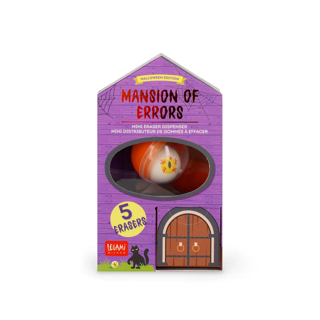 Legami Halloween Mini Distributore di Gomme da Cancellare - Mansion of Errors
