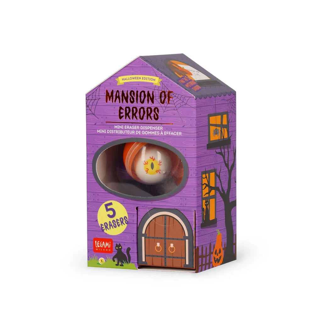 Legami Halloween Mini Distributore di Gomme da Cancellare - Mansion of Errors