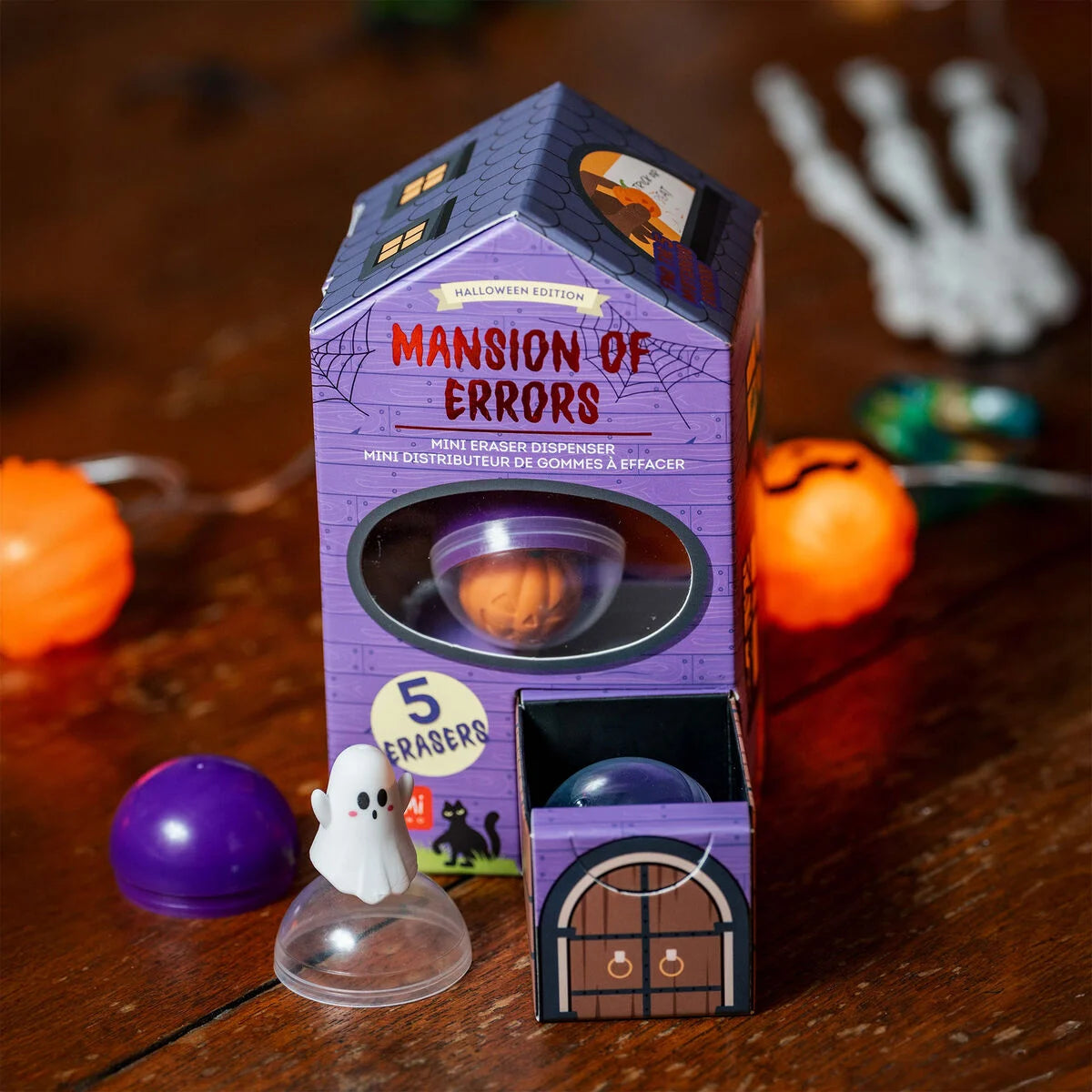 Legami Halloween Mini Distributore di Gomme da Cancellare - Mansion of Errors