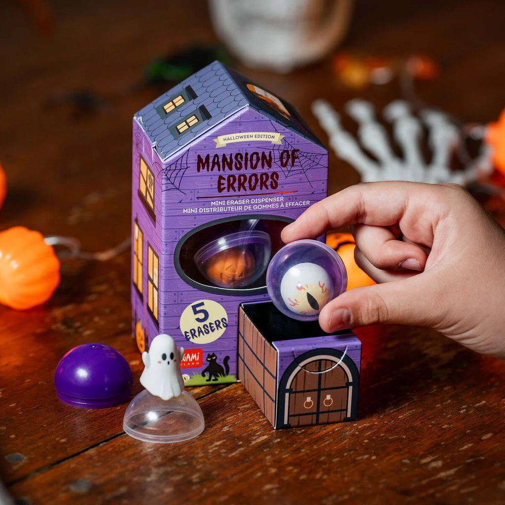 Legami Halloween Mini Distributore di Gomme da Cancellare - Mansion of Errors