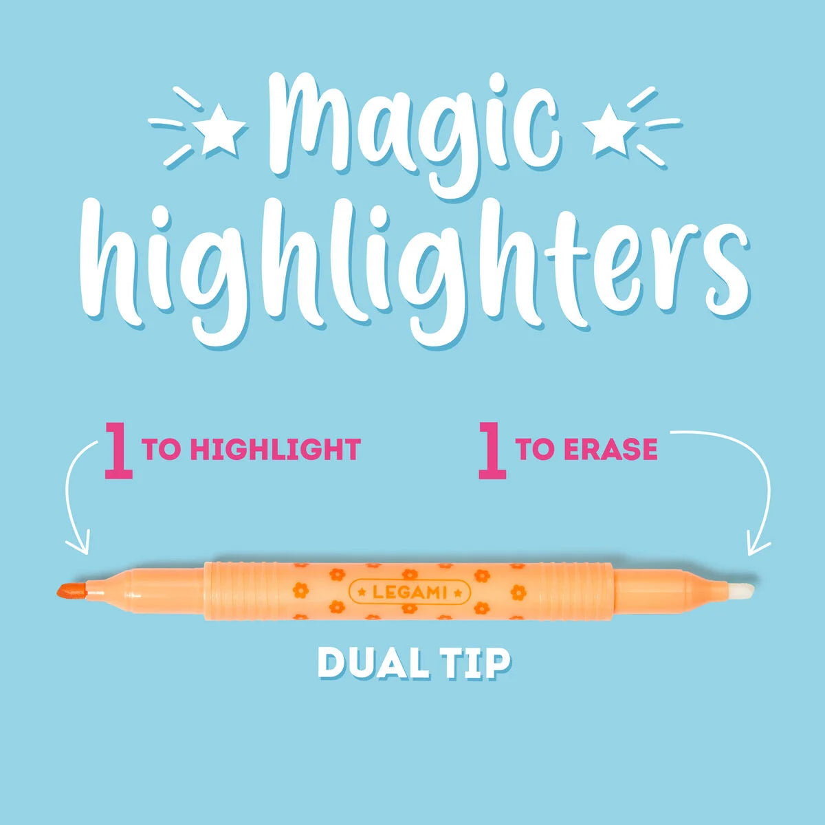 Legami: Set di 6 Evidenziatori Cancellabili - Magic Highlighters