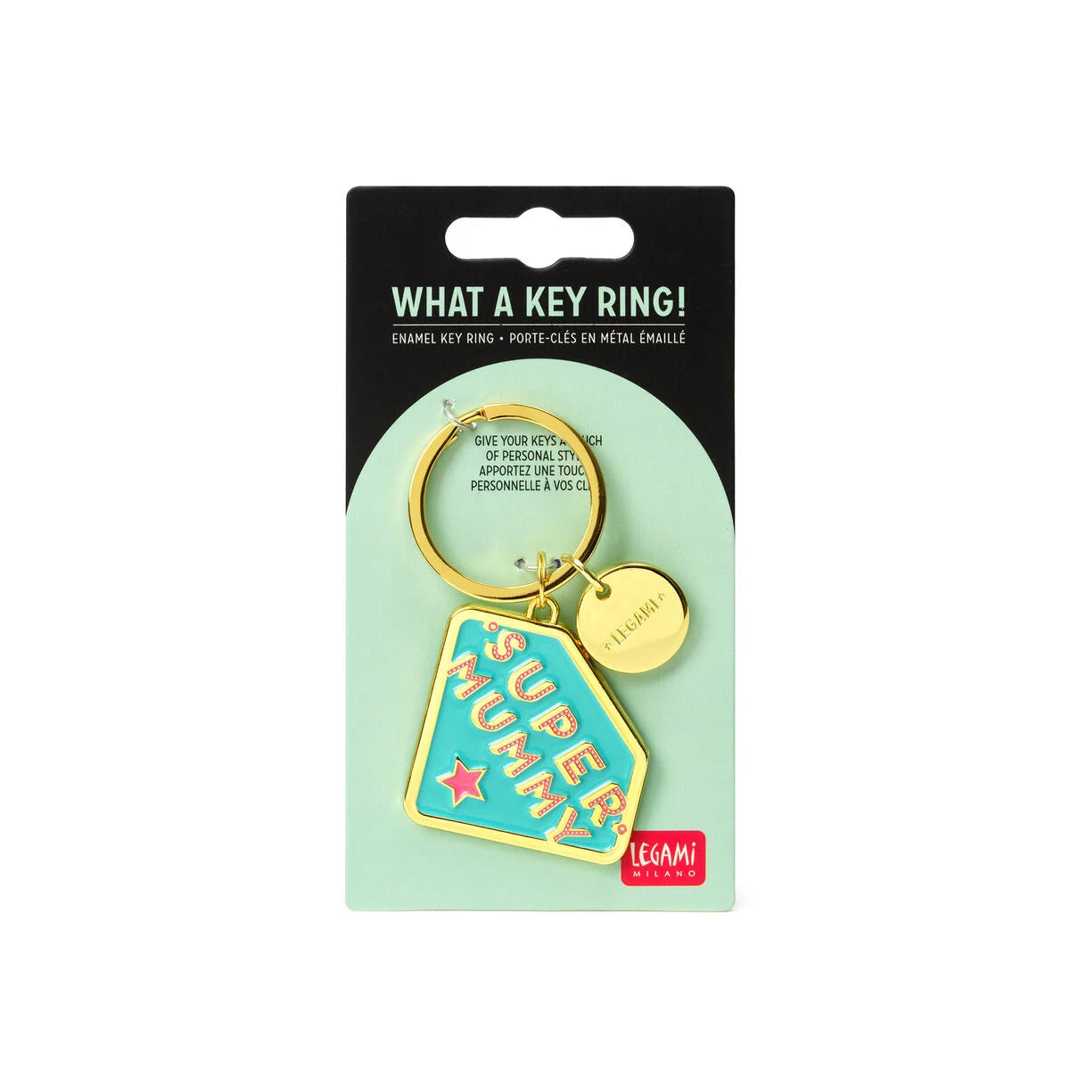 Legami What a Key Ring! Super Mummy – Portachiavi in Metallo Smaltato