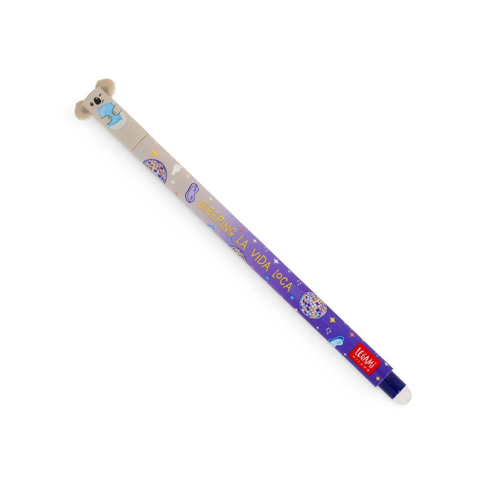Legami - Penna Gel Cancellabile Koala "Sleeping la Vida Loca" - Erasable Pen