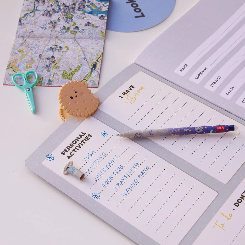 Legami - Penna Gel Cancellabile Koala "Sleeping la Vida Loca" - Erasable Pen