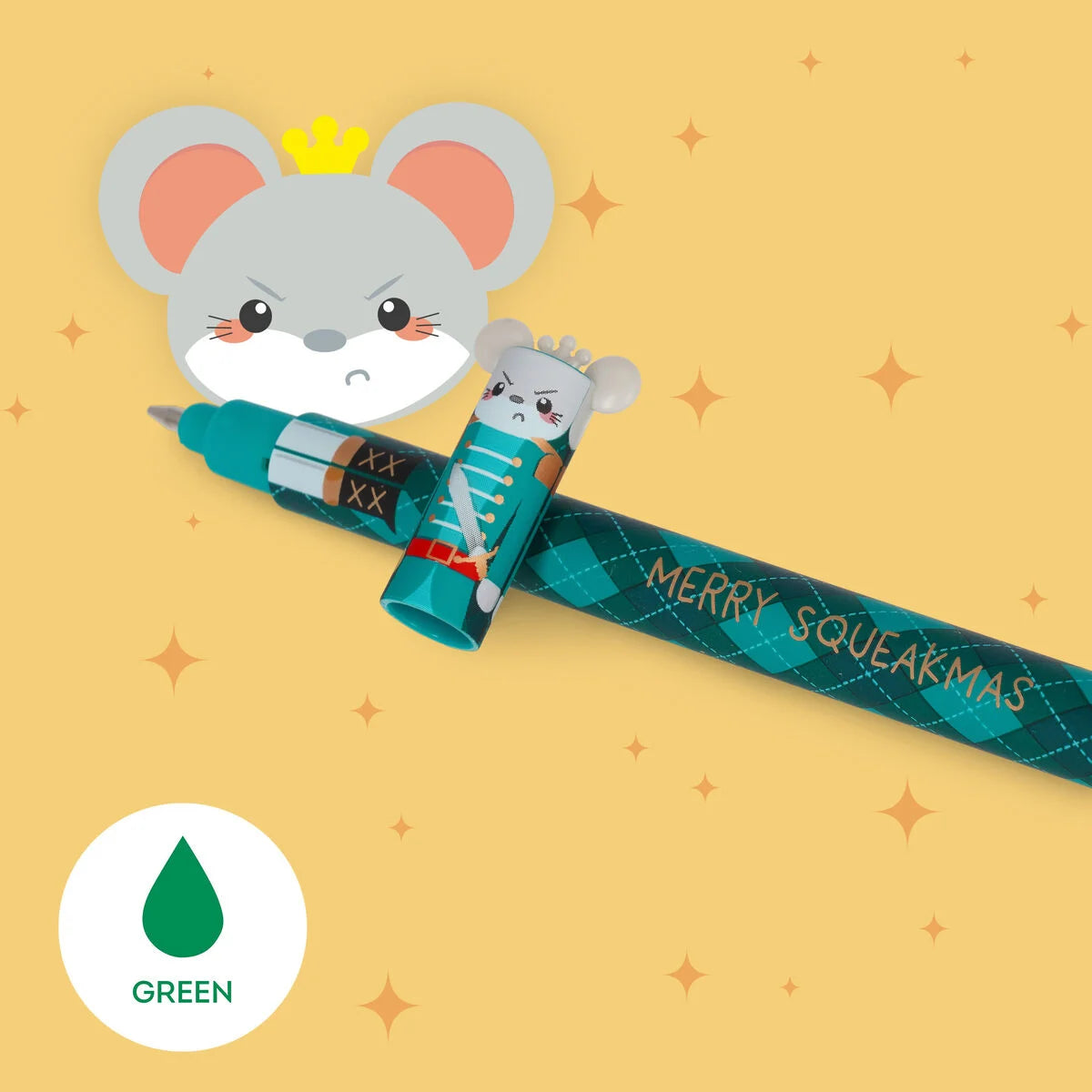 NON ACQUISTABILE SINGOLARMENTE, POSSIBILE AGGIUNGERE AL CARRELLO SOLO PER PROMO DI LANCIO SITO (1 solo pezzo in regalo per ordini sopra i 50euro)- Legami: Set di 3 Penne Gel Cancellabili - The Nutcracker - Natale 2015