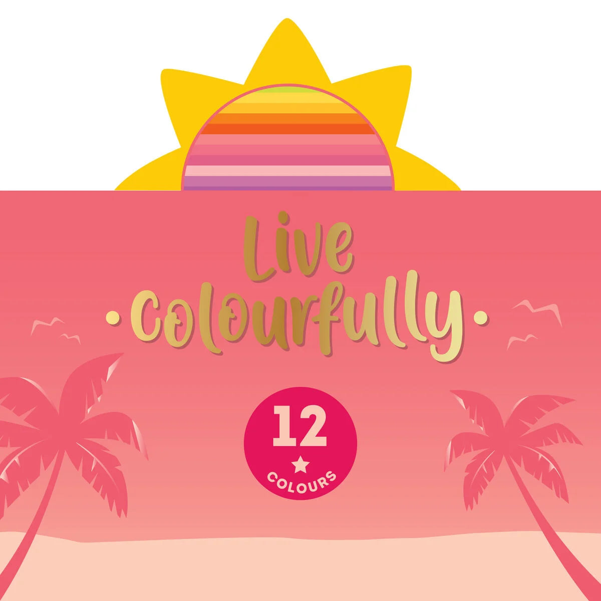 Legami: Set di 12 Matite Colorate Live Colorfully nella Sunset Palette