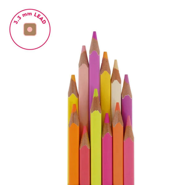 Legami: Set di 12 Matite Colorate Live Colorfully nella Sunset Palette